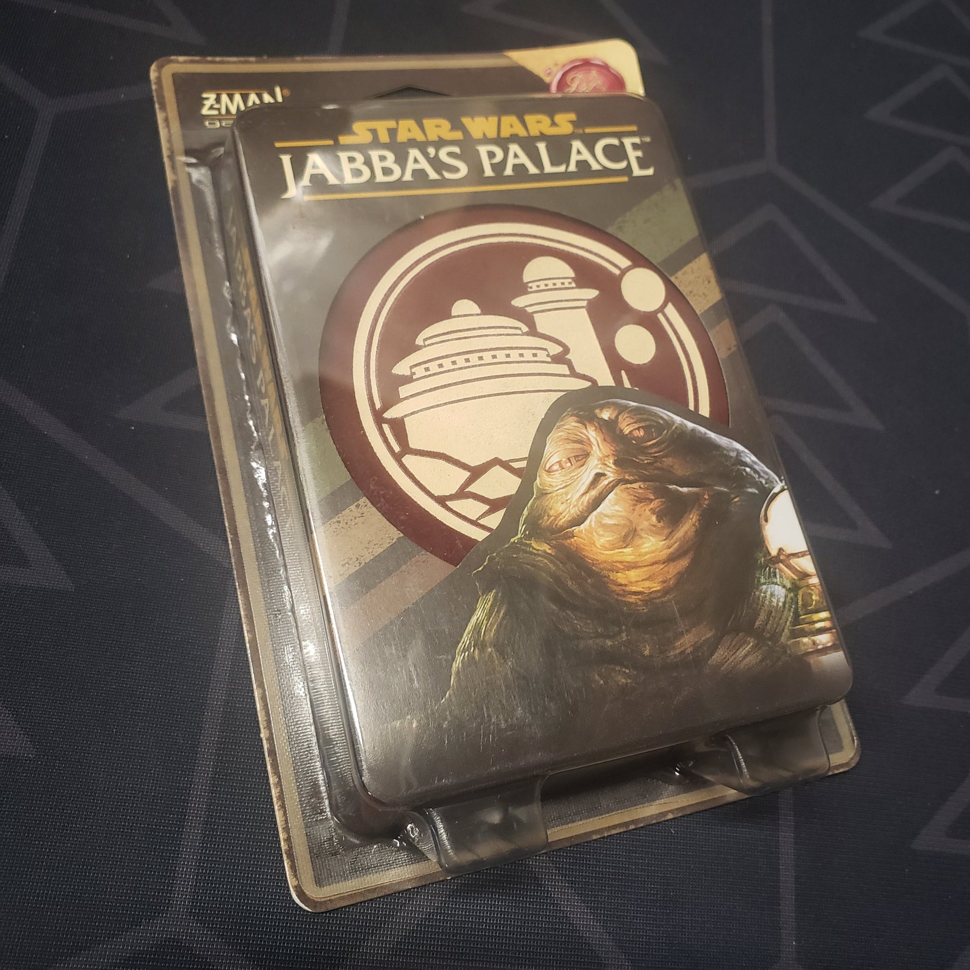 Image shows the front of the packaging for the Love Letter: Jabba's Palace card game