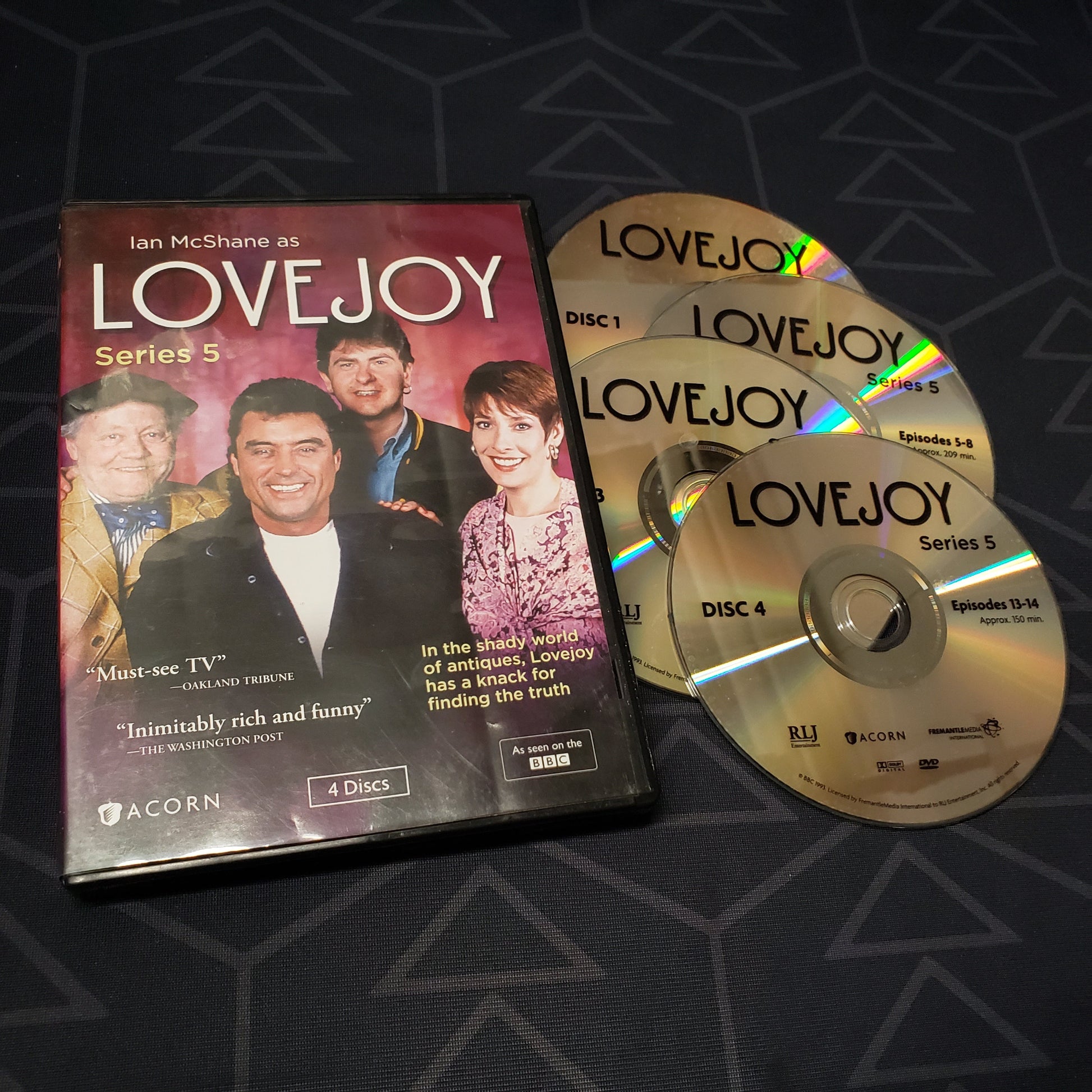 Image shows the case & four discs for the fifth series of Lovejoy on DVD