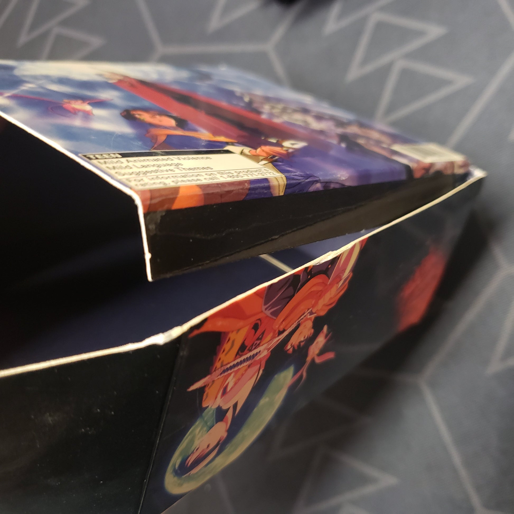 Image shows a separated side on the outer box for the video game Lunar 2: Eternal Blue Complete for Playstation 1