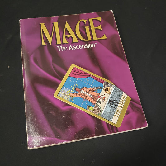 Image shows the front cover of the core book for the roleplaying game Mage the Ascension: First Edition