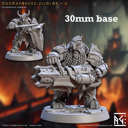 Image shows a 3D render of a dwarven gunner gaming miniature
