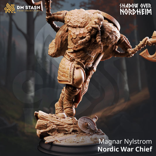 Image shows a 3D render of a human berserker gaming miniature.