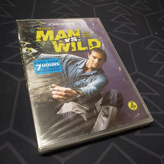 Image shows the front of the case for the third season of Man vs. Wild on DVD