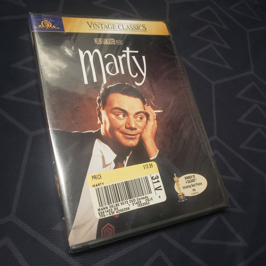 Image shows the front of the case for the movie Marty on DVD