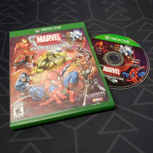Image shows the case and disc for the video game Marvel Pinball: Epic Collection Vol. 1 for Xbox One