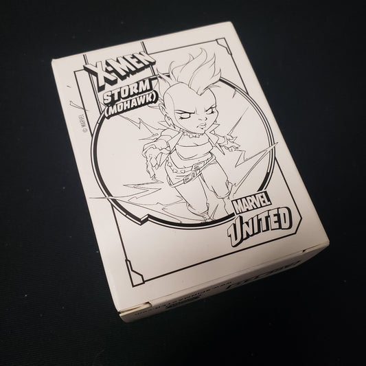 Image shows the front of the box for the Storm (Mohawk) expansion for the board game Marvel United