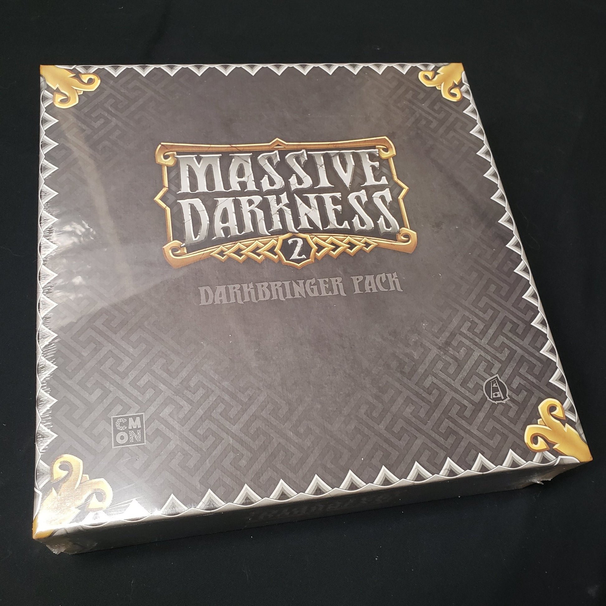 Image shows the front cover of the box of the Darkbringer Stretch Goals pack for the board game Massive Darkness 2: Hellscape