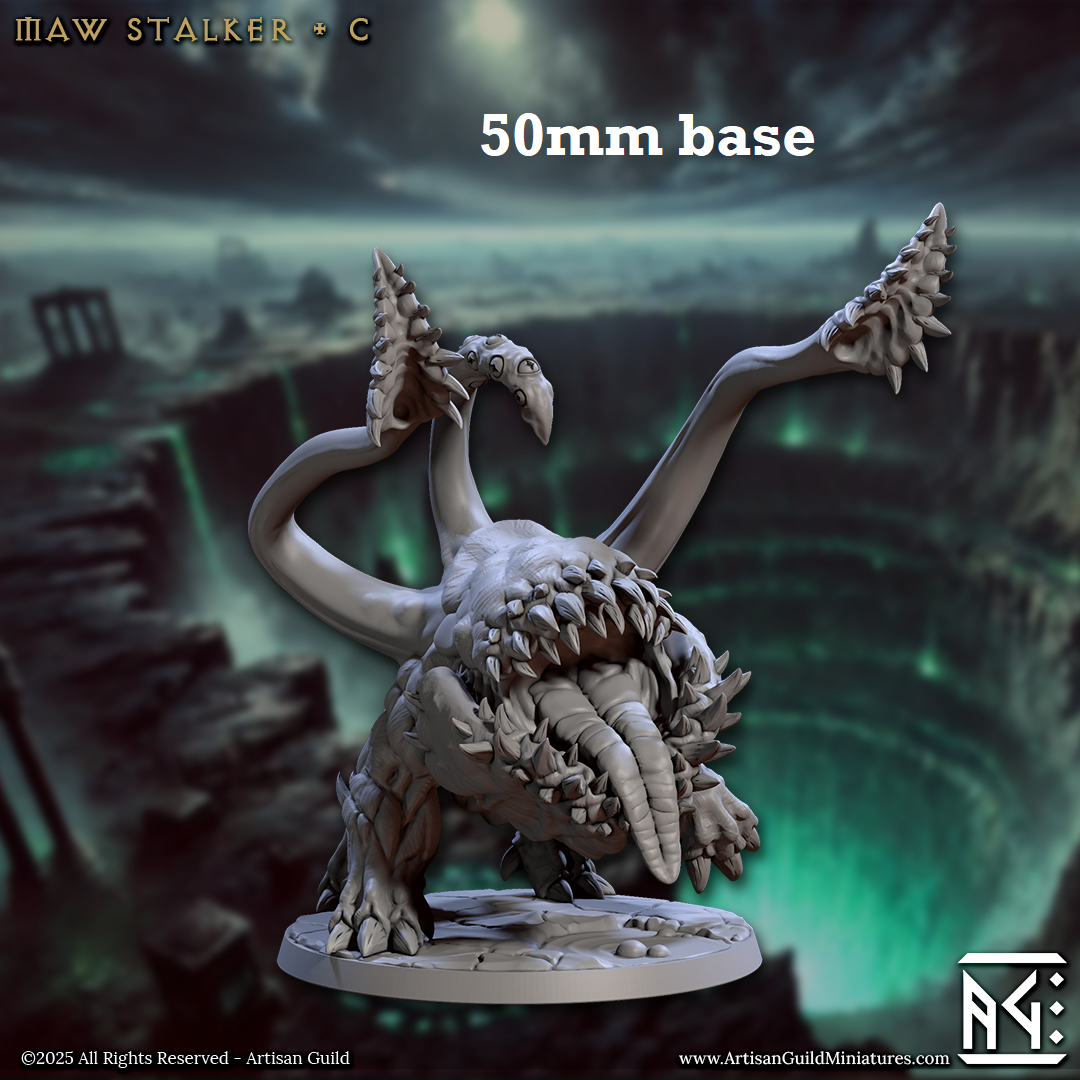 Image shows a 3D render of a tentacled beast gaming miniature