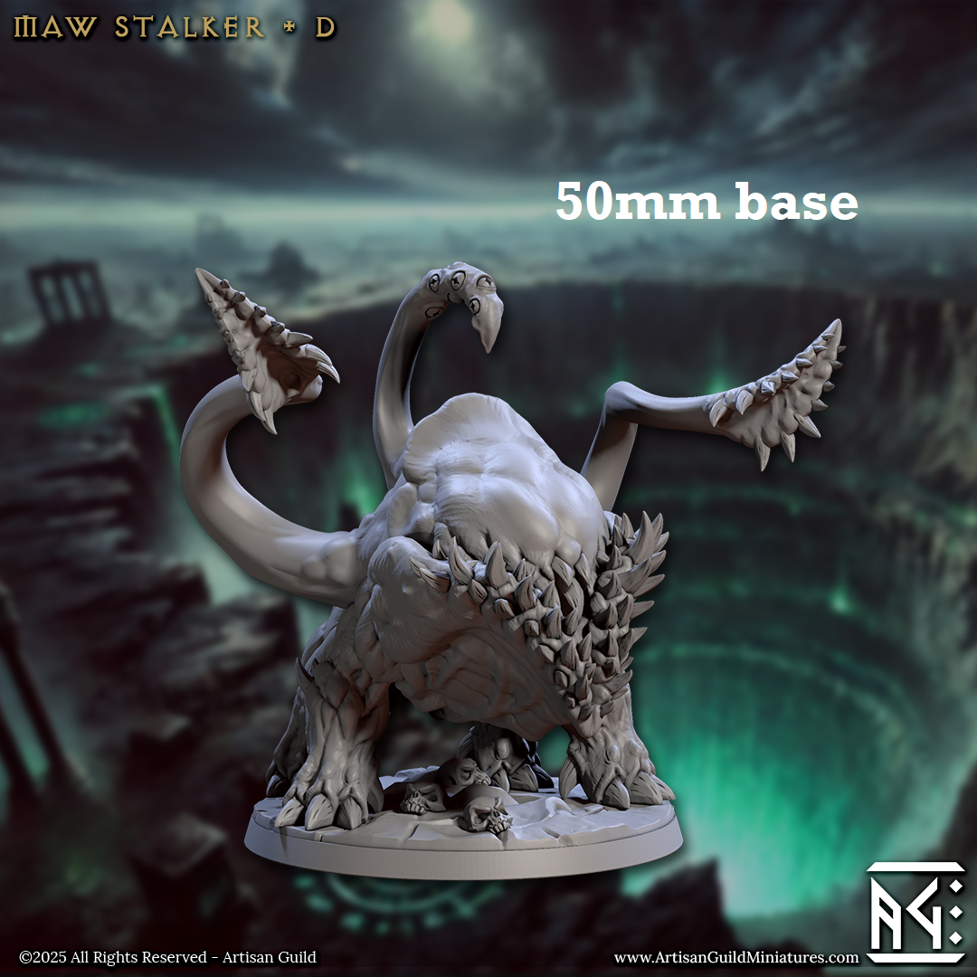 Image shows a 3D render of a tentacled beast gaming miniature