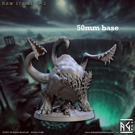 Image shows a 3D render of a tentacled beast gaming miniature