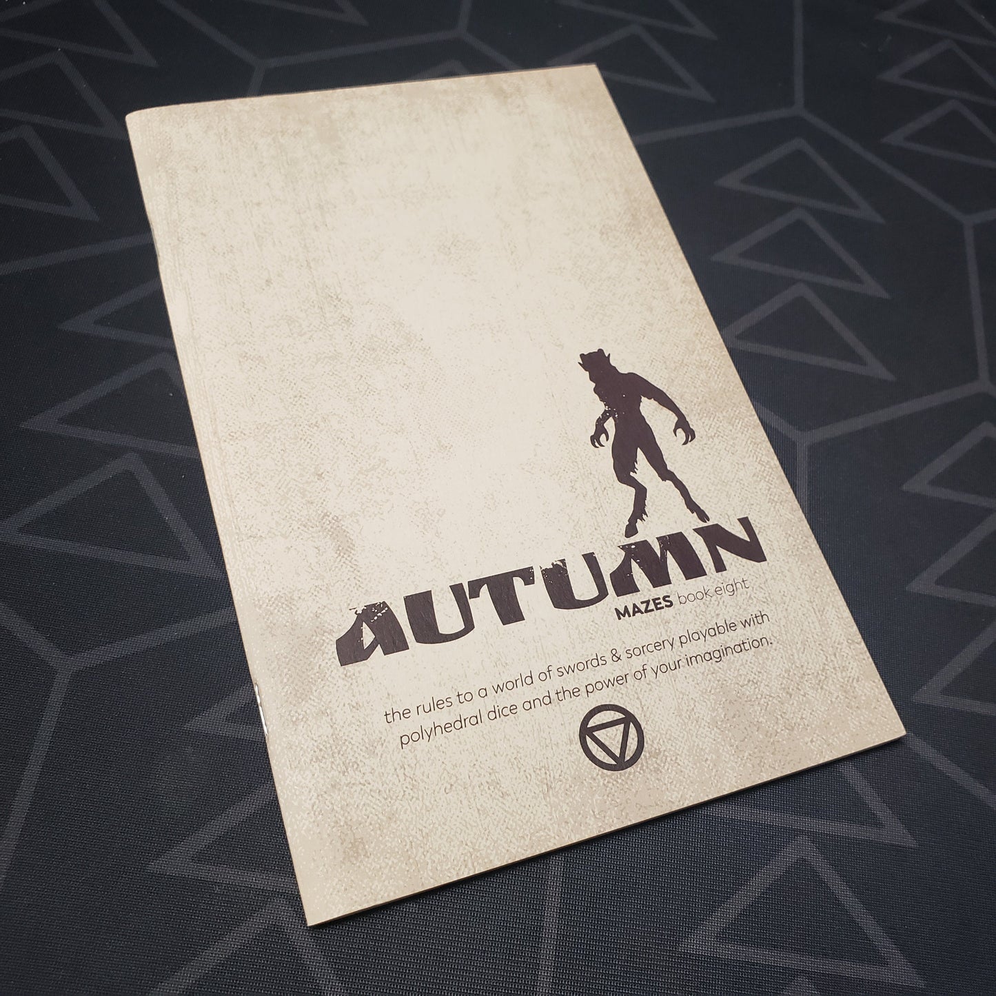 Image shows the front cover of the Book Eight: Autumn zine for the roleplaying game Mazes