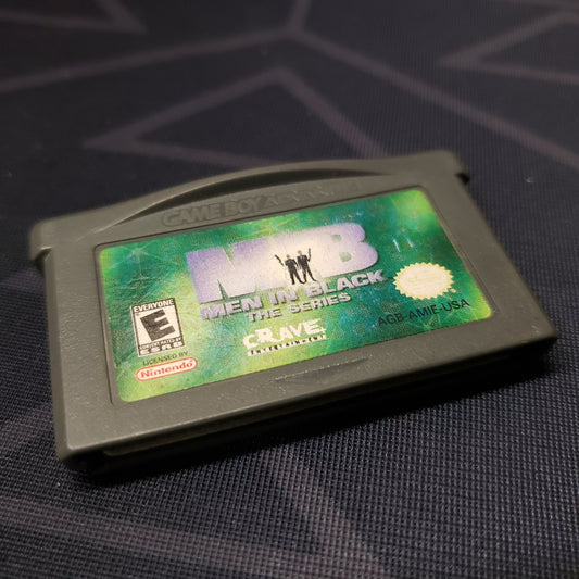 Image shows the front of the cartridge for the video game Men in Black: The Series for Nintendo Game Boy Advance