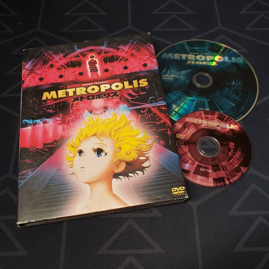 Image shows the case & two discs for Metropolis on DVD