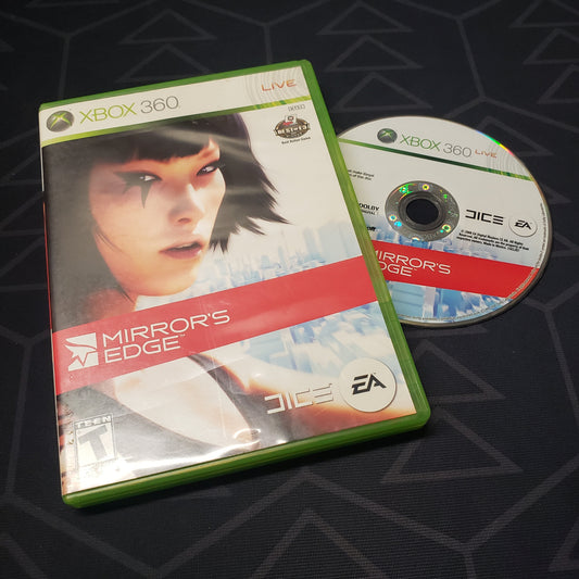 Image shows the case and disc for the video game Mirror's Edge for Xbox 360