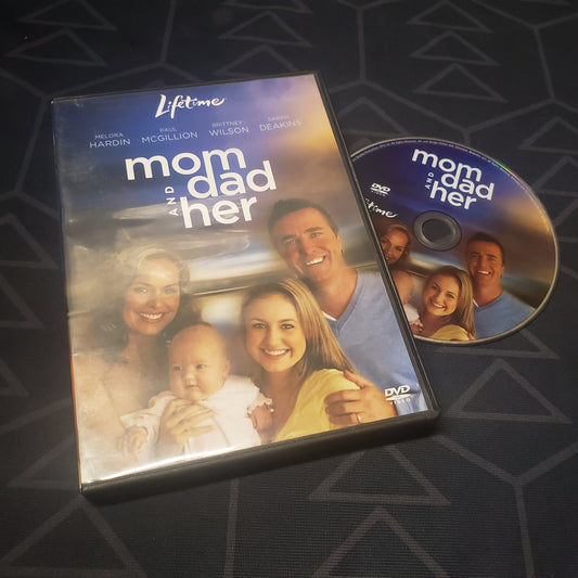 Image shows the case & disc for the movie Mom, Dad & Her on DVD
