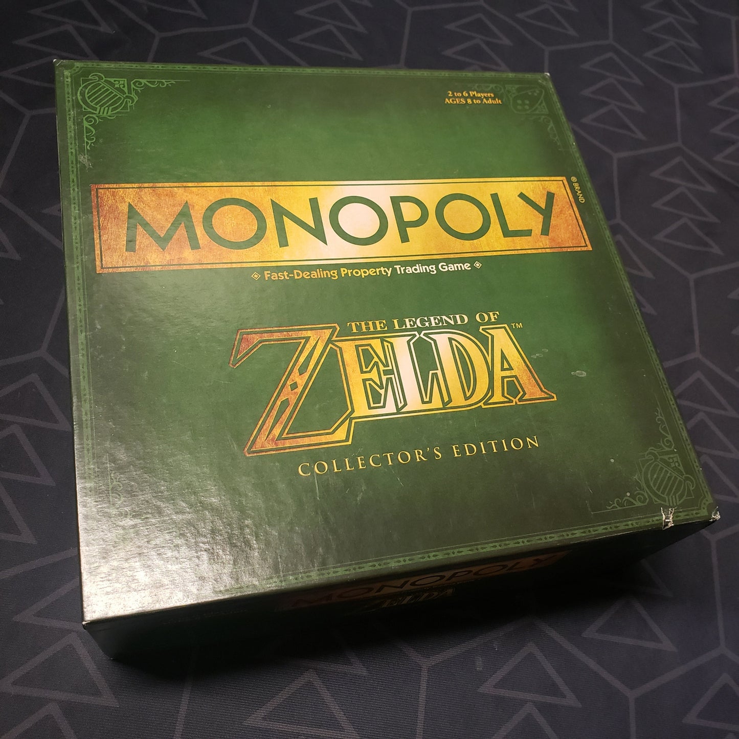 Image shows the front cover of the box for the Monopoly: Legend of Zelda Collector's Edition board game