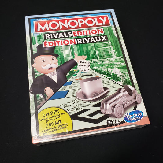 Image shows the front cover of the box of the Monopoly: Rivals Edition board game