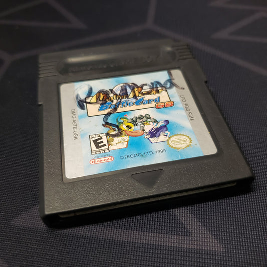 Image shows the front of the cartridge for the video game Monster Rancher: Battle Card GB for Nintendo Game Boy Color