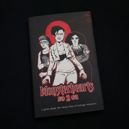 Image shows the front cover of the Monsterhearts 2 roleplaying game book