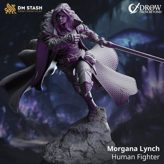 Image shows a 3D render of a human fighter gaming miniature.