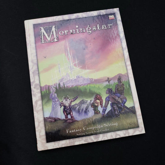 Image shows the front cover of the Morningstar roleplaying game book