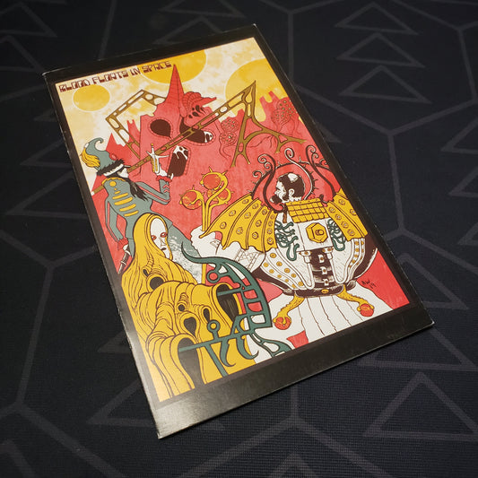 Image shows the front cover of the Blood Floats in Space book for the roleplaying game Mothership