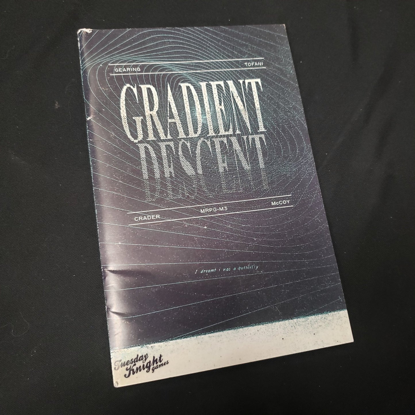 Image shows the front cover of the Gradient Descent book for the Mothership roleplaying game