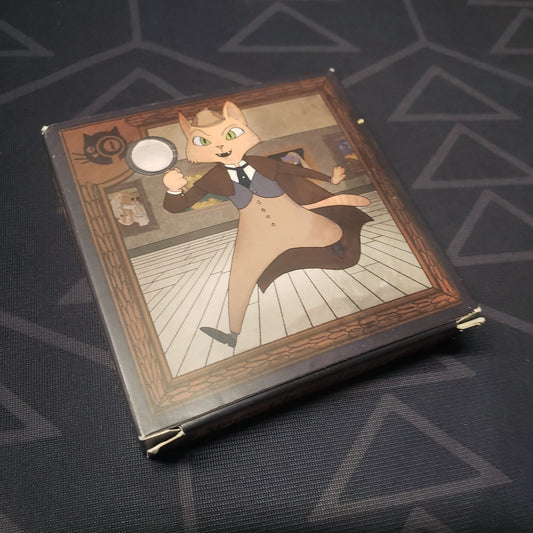 Image shows the front cover of the box for the Mouse Cheese Cat Cucumber card game