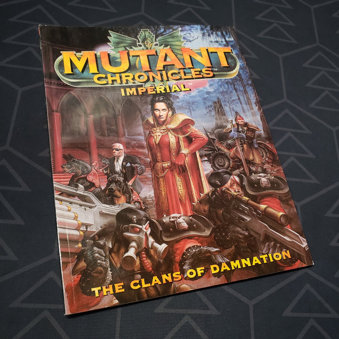 Image shows the front cover of the Imperial: The Clans of Damnation book for the roleplaying game Mutant Chronicles