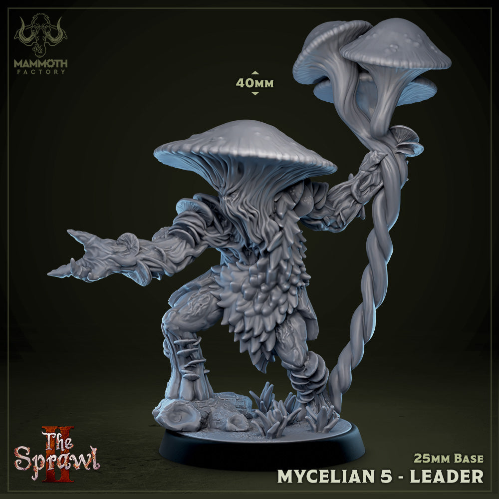 Image shows a 3D render of a fungus warrior gaming miniature