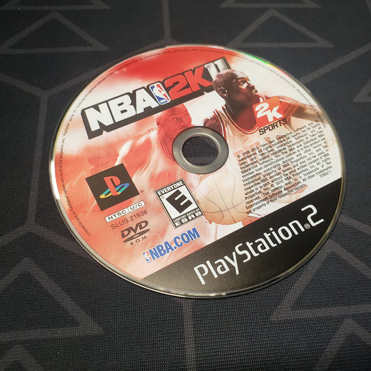 Image shows the label side of the game disc for the video game NBA 2K11 for Playstation 2