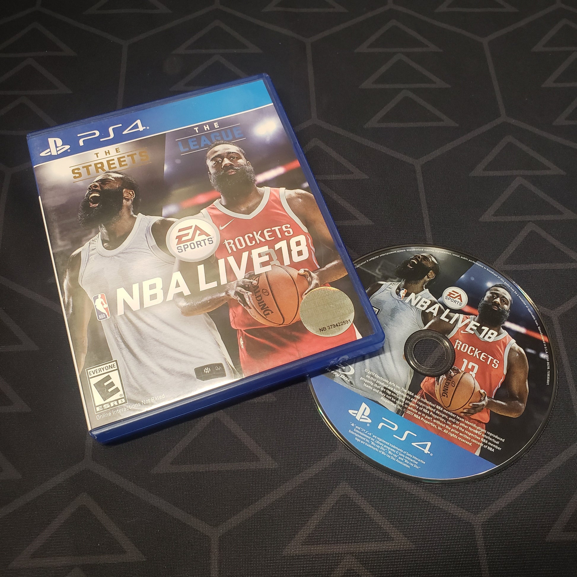 Image shows the case and disc for the video game NBA Live 18 for Playstation 4
