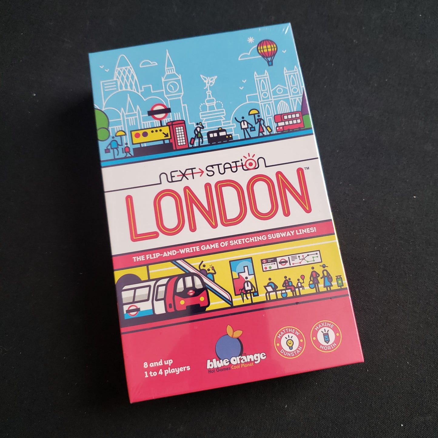 Image shows the front cover of the box of the Next Station: London board game