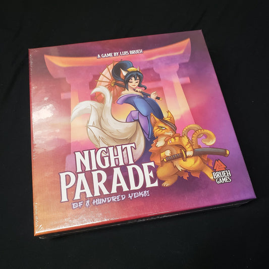 Image shows the front cover of the box of the board game Night Parade of a Hundred Yokai