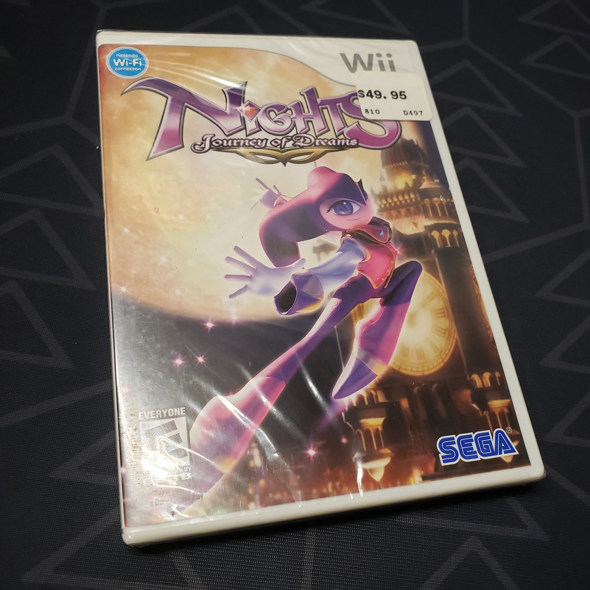 Image shows the front of the case for the video game NiGHTS: Journey of Dreams for Nintendo Wii