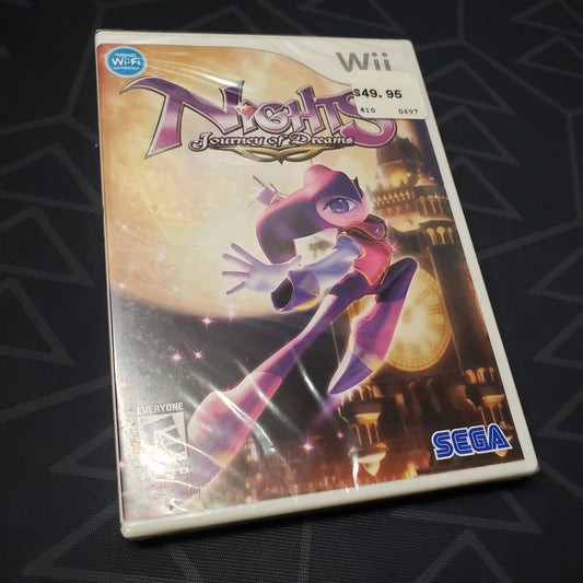 Image shows the front of the case for the video game NiGHTS: Journey of Dreams for Nintendo Wii