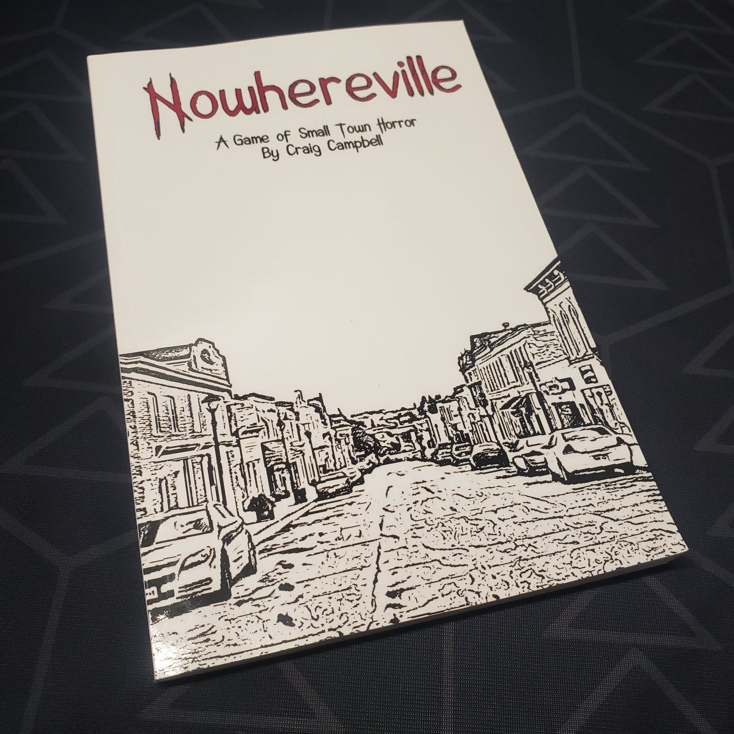 Image shows the front cover of the Nowhereville roleplaying game book