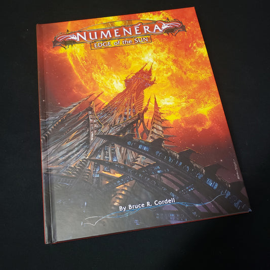 Image shows the front cover of the Edge of the Sun book for the roleplaying game Numenera