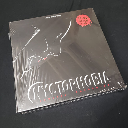 Image shows the front cover of the box of the Nyctophobia: Vampire Encounter board game