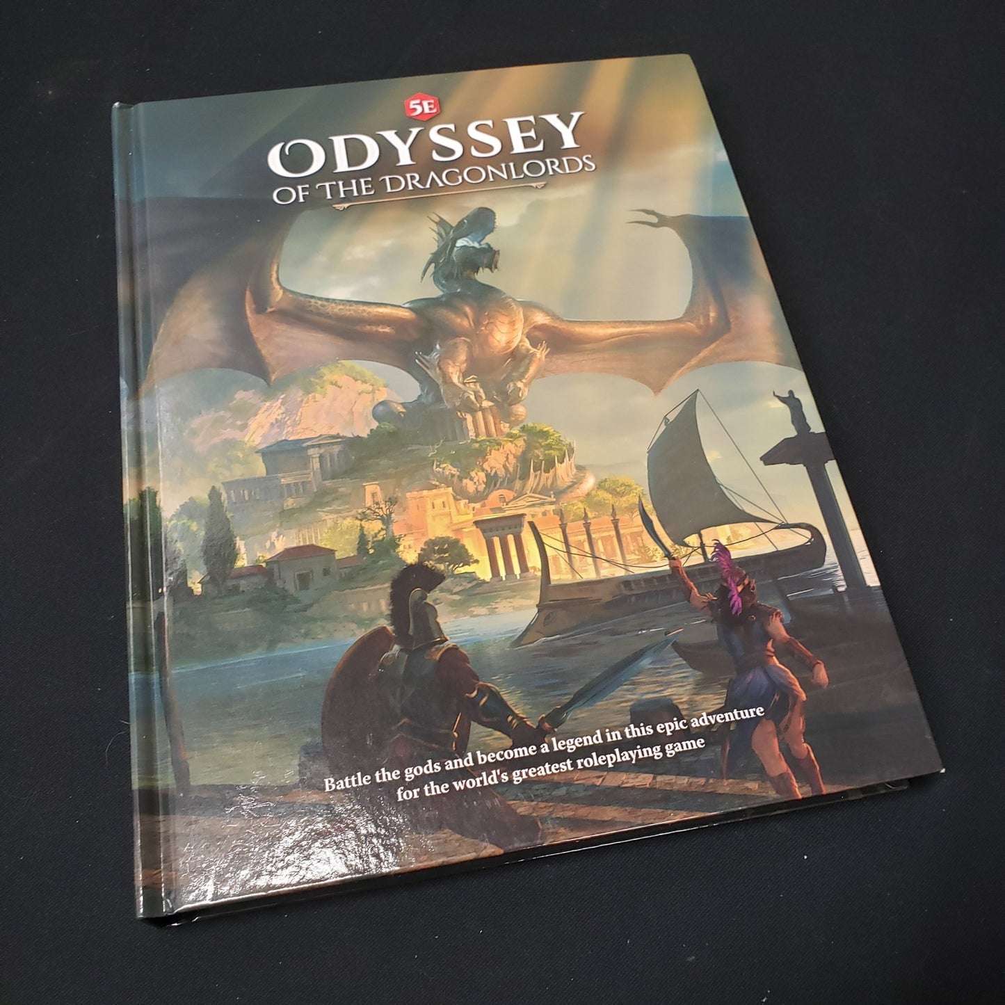 Image shows the front cover of the Odyssey of the Dragonlords roleplaying game book