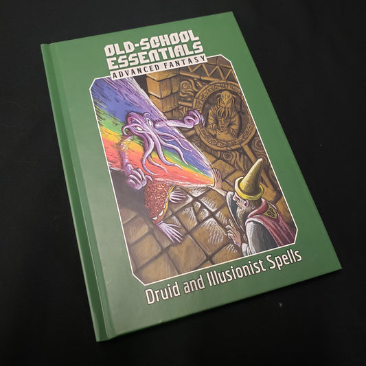 Image shows the front cover of the Druid and Illusionist Spells book for the Old-School Essentials roleplaying game