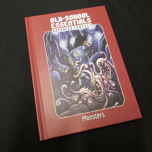 Image shows the front cover of the Monsters book for the Old-School Essentials roleplaying game