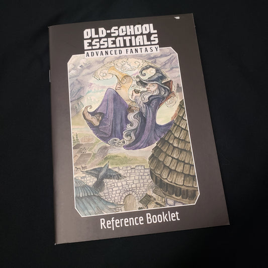 Image shows the front cover of the Reference booklet for the Old-School Essentials roleplaying game