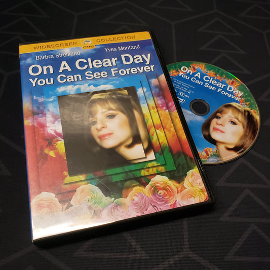 Image shows the case & disc for the movie On A Clear Day You Can See Forever on DVD