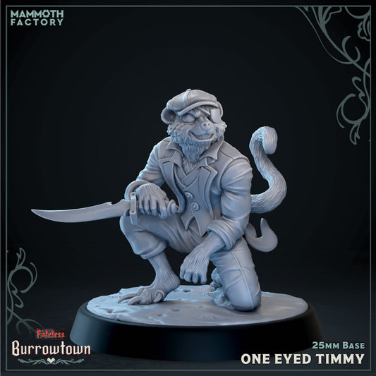 Image shows a 3D render of a laetine assassin gaming miniature.