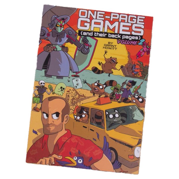 Image shows the front cover of the One Page Games: Volume 2 roleplaying game set