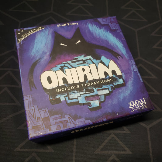 Image shows the front cover of the box for the Onirim (Second Edition) card game
