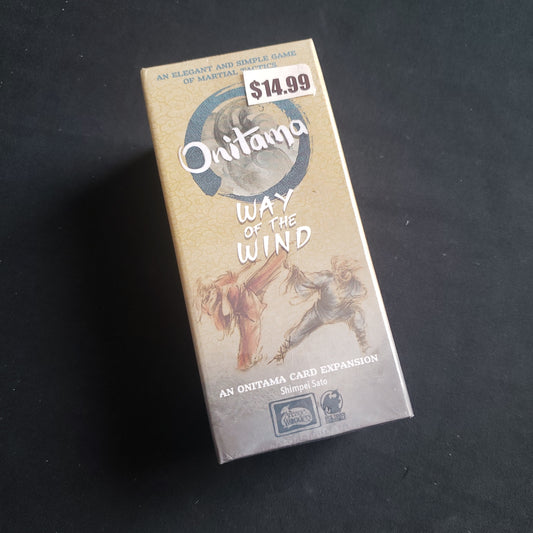 Image shows the front of the box for the Way of the Wind Expansion for the Onitama board game