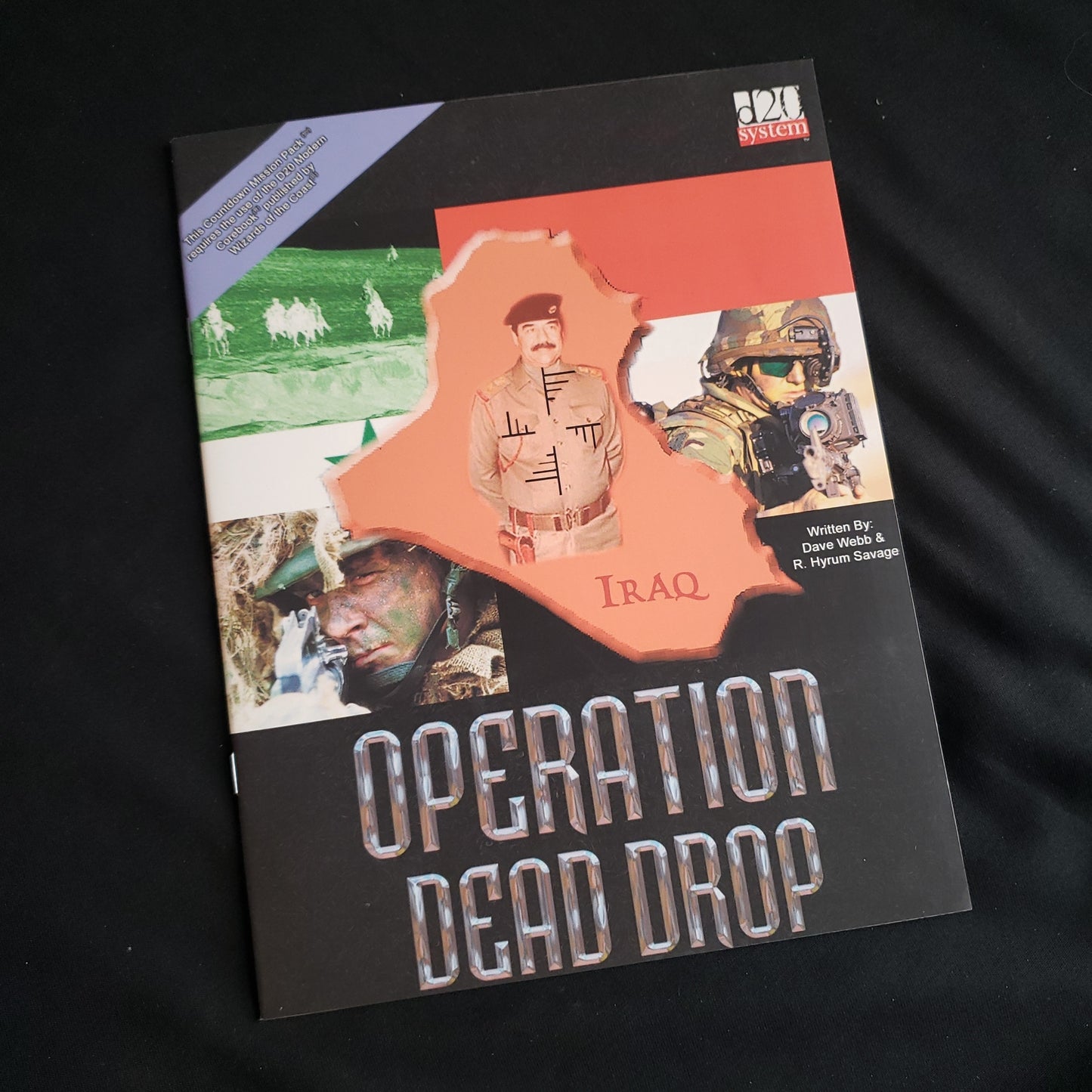 Image shows the front cover of the Operation Dead Drop roleplaying game book