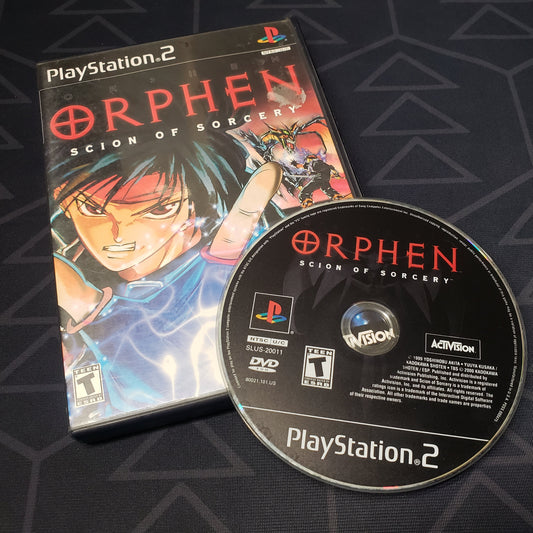Image shows the case & disc for the video game Orphen: Scion of Sorcery for Playstation 2